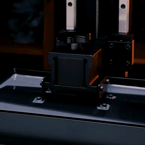 Animated process of creating a detailed model printed on the Phrozen Sonic Mighty 8K.