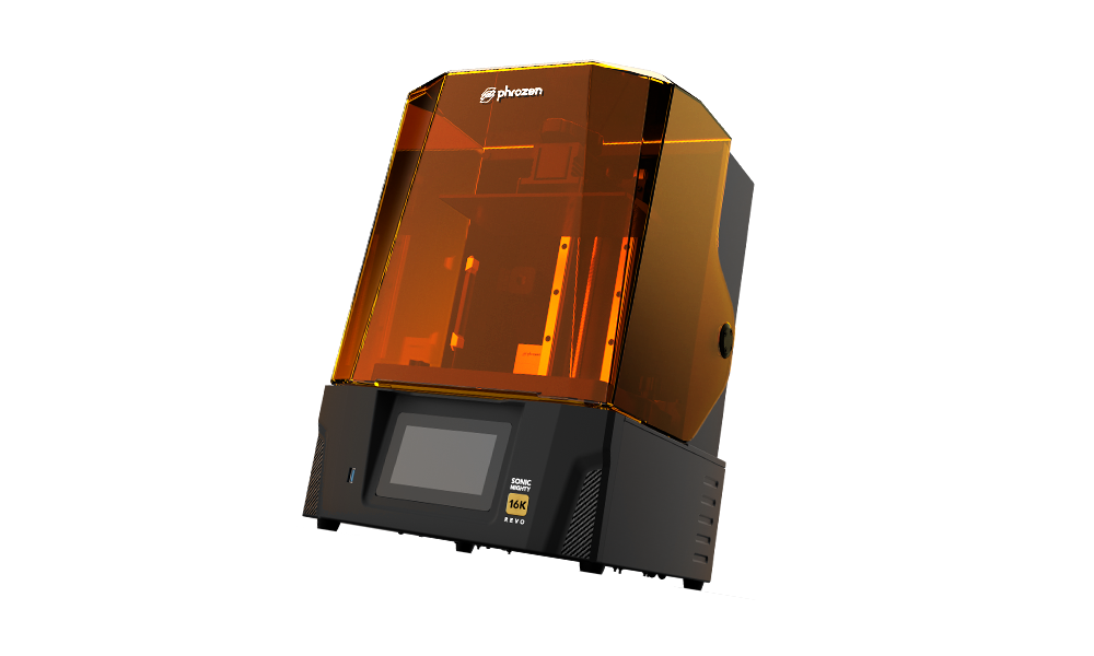 Phrozen Sonic Mighty Revo 16K 3D printer with 16K prints and unmatched detail.